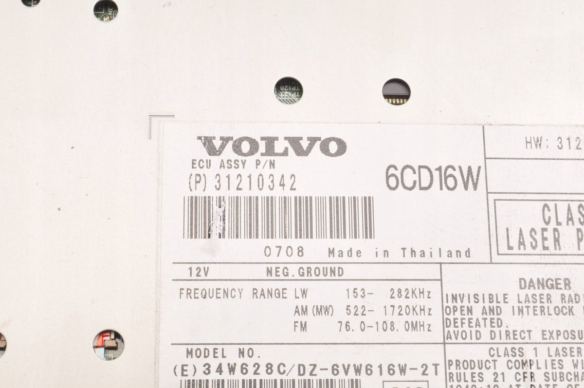 VOLVO C30 S40 II V50 C70 II RADIO 31210342