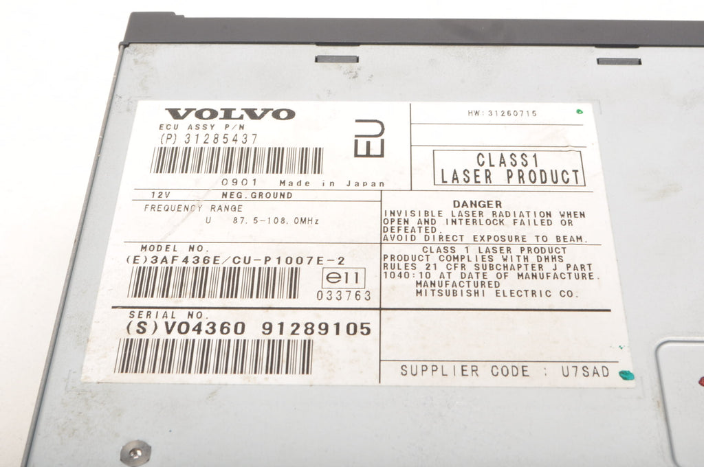 VOLVO C30 S40 II V50 C70 NAVIGATION PLATE READER 31285437