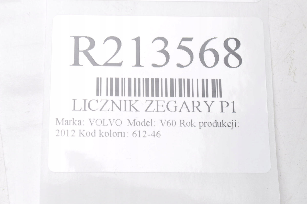 VOLVO S60 II V60 2.4 D5 COUNTER CLOCKS 31343330AA EU