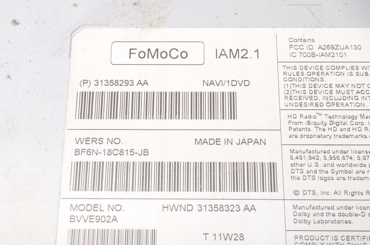 VOLVO S60 II V60 RADIO NAVIGATION 31358293