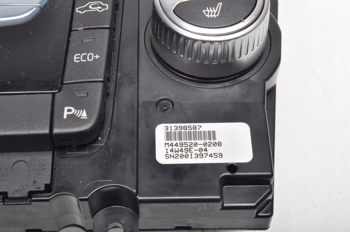 VOLVO S60 II V60 S80 V70 PANEL AIR CONDITIONING SWITCH 31398587