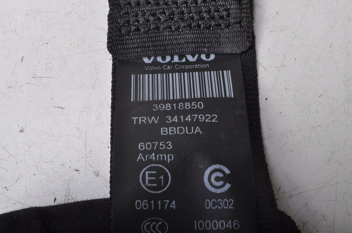 VOLVO S60 II V60 SEAT BELT LEFT REAR 2 ROW 39818850