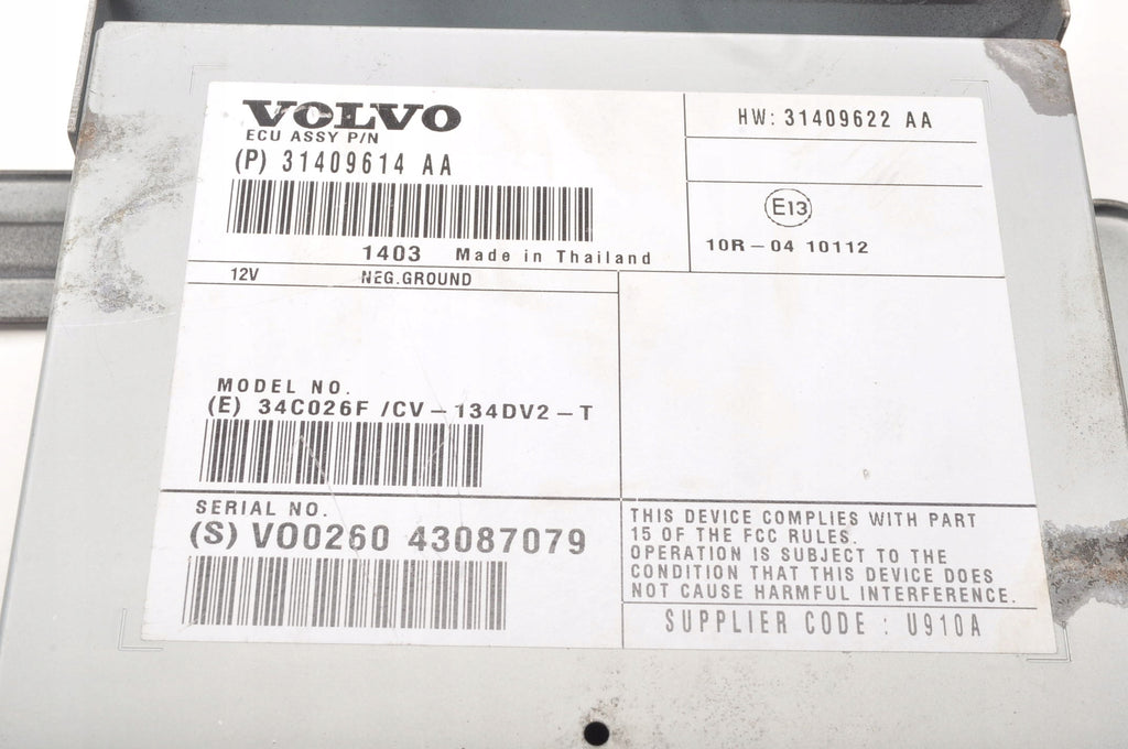 VOLVO S60 II V60 XC60 V40 II RADIO AMPLIFIER 31409614 31409614AA
