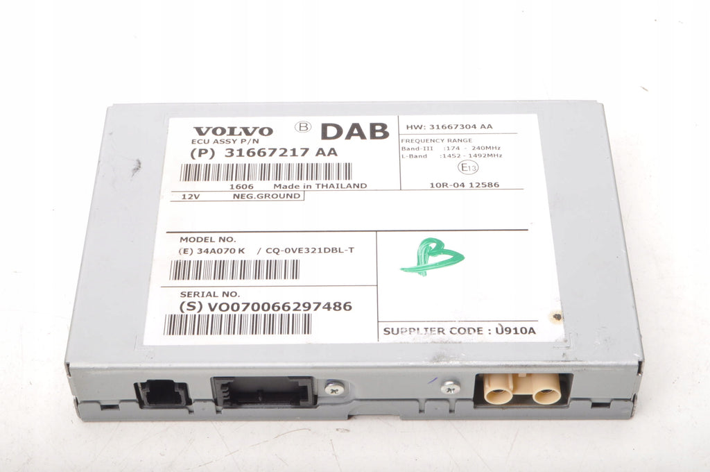VOLVO S60 V60 XC60 V40 II ANTENNA AMPLIFIER 31667217AA