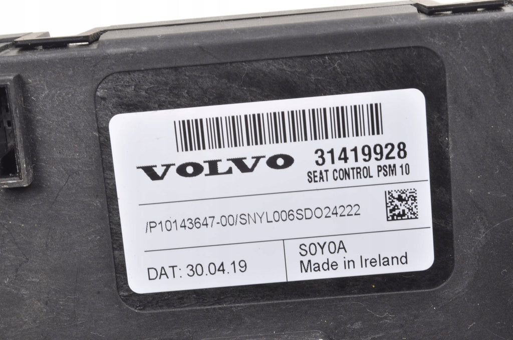 VOLVO S60 V60 XC60 XC90 II V90 S90 SEAT CONTROLLER MODULE 31419928