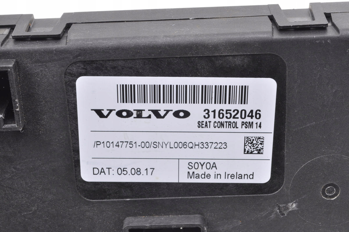 VOLVO S60 V60 XC60 XC90 V90 S90 SEAT CONTROL MODULE 31652046