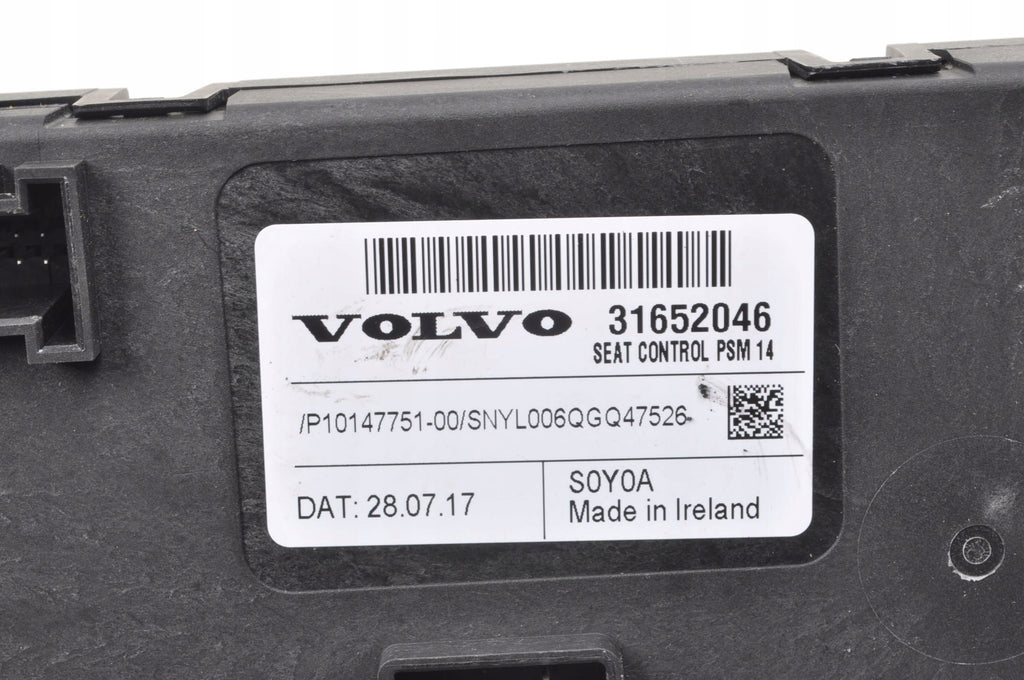 VOLVO S60 V60 XC60 XC90 V90 S90 SEAT CONTROL MODULE 31652046