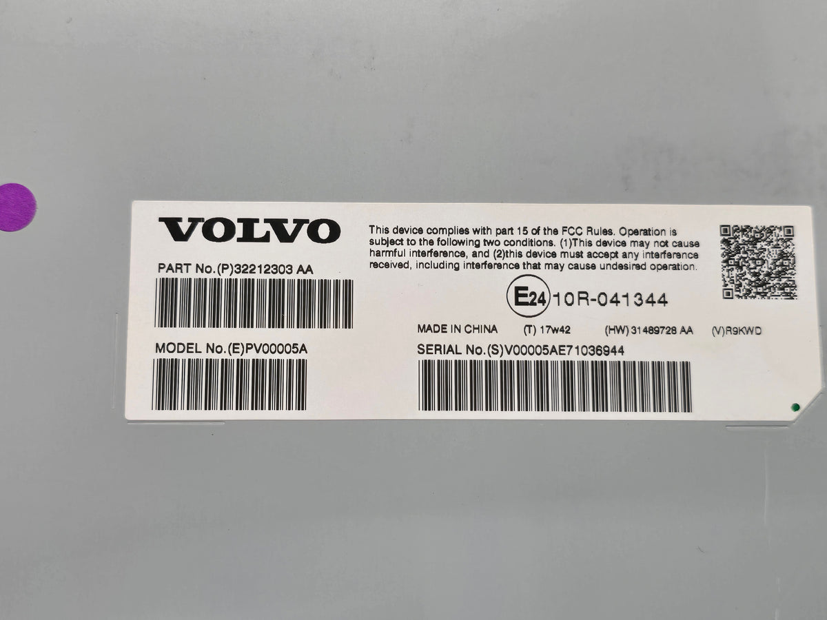 VOLVO S90 V90 17R RADIO AMPLIFIER MODULE 32212303