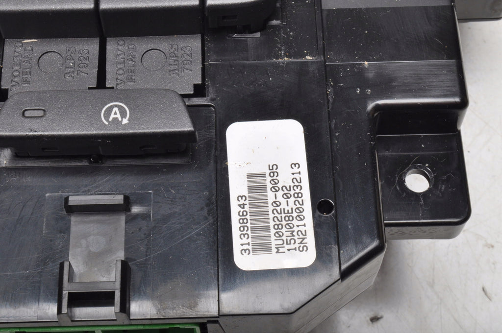 VOLVO V40 II PANEL AIR CONDITIONING SWITCH 31398643