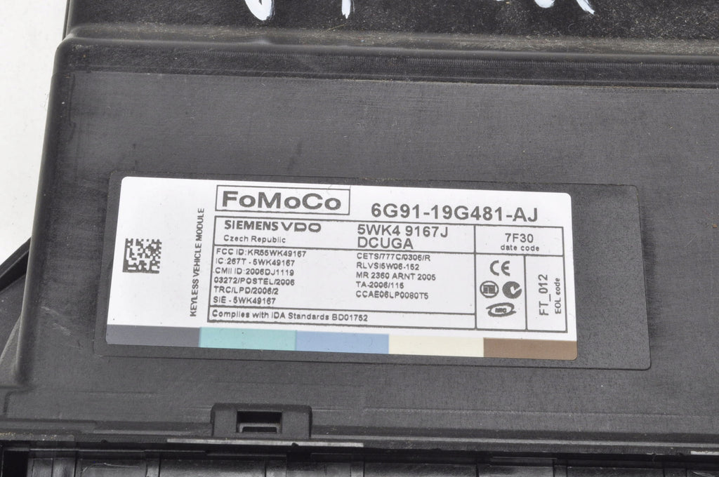 VOLVO V70 III COMFORT MODULE 6G91-19G481-AJ