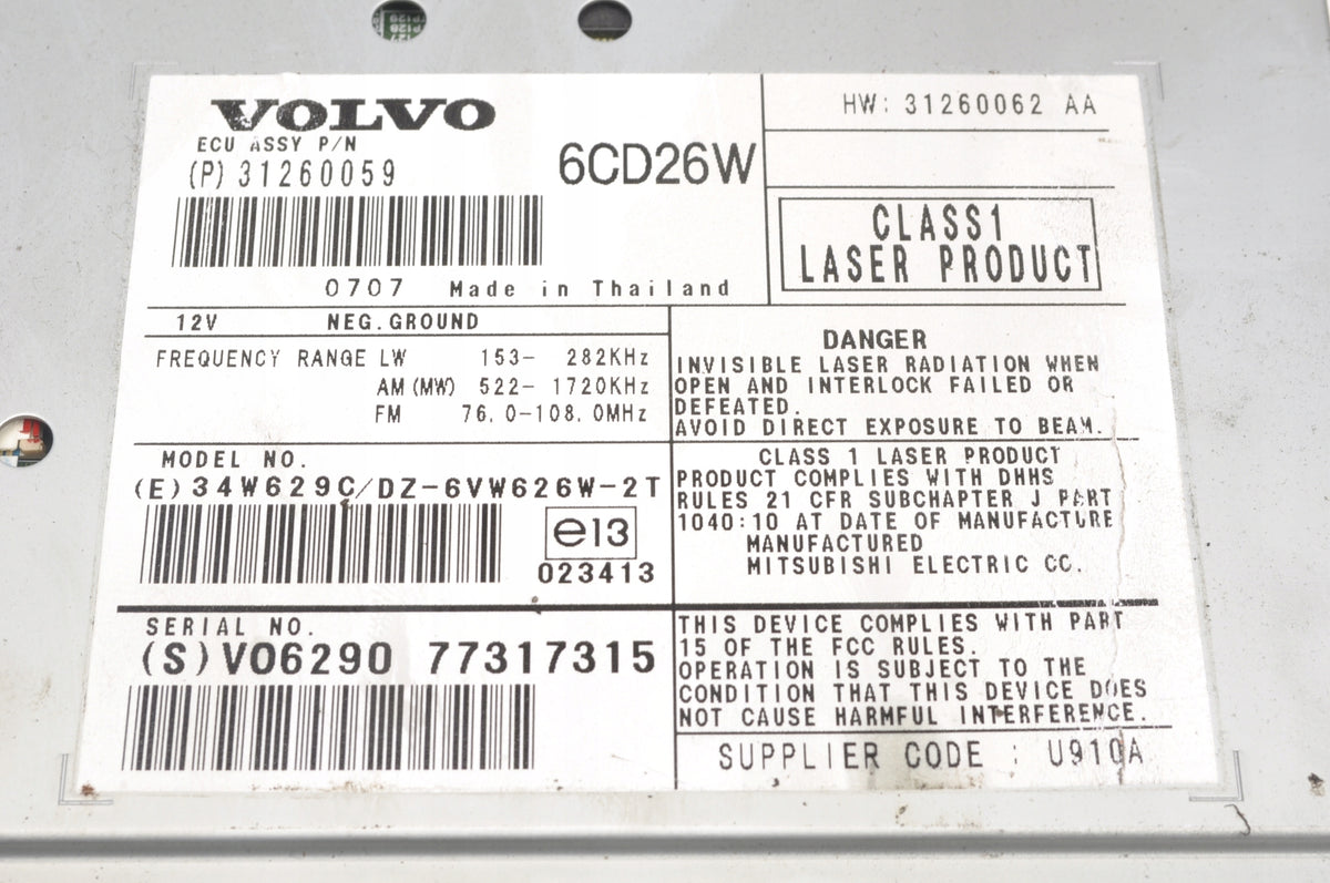VOLVO XC90 RADIO 31260059