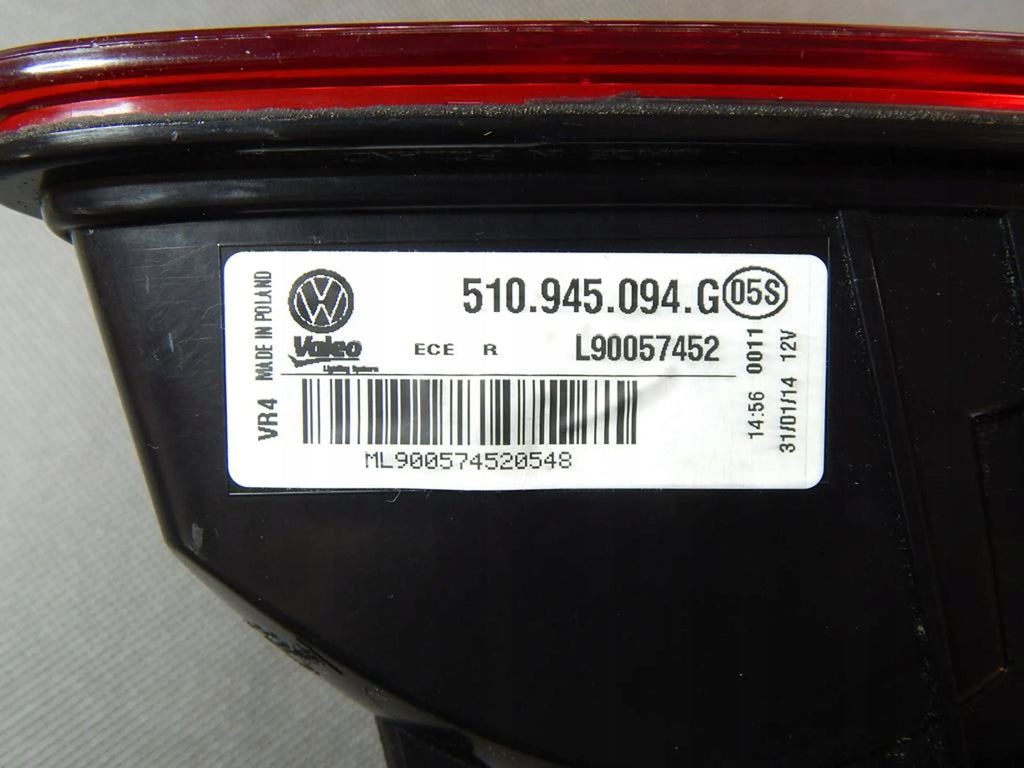 VW GOLF 7 SPORTSVAN LAMP RIGHT REAR 510945094G