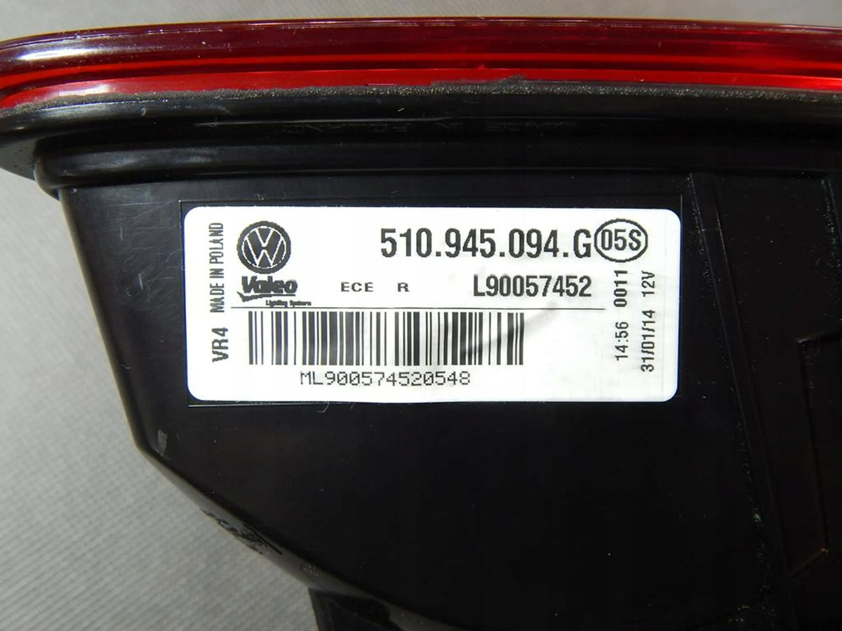 VW GOLF 7 SPORTSVAN LAMP RIGHT REAR 510945094G