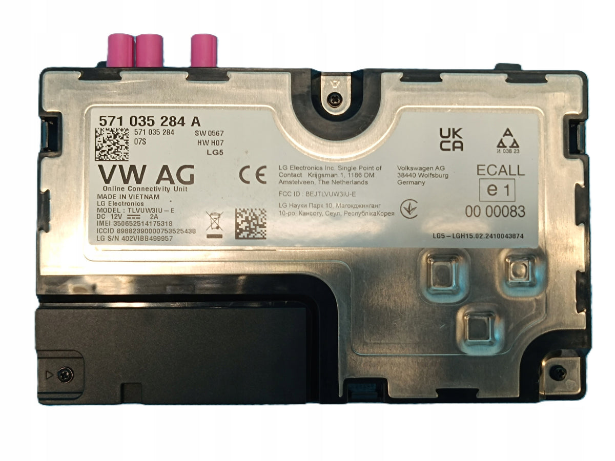 VW GOLF 8 VARIANT LIFT 1.5TSI 2024R MODULE ONLINE SERVICE CONTROLLER 571035284A