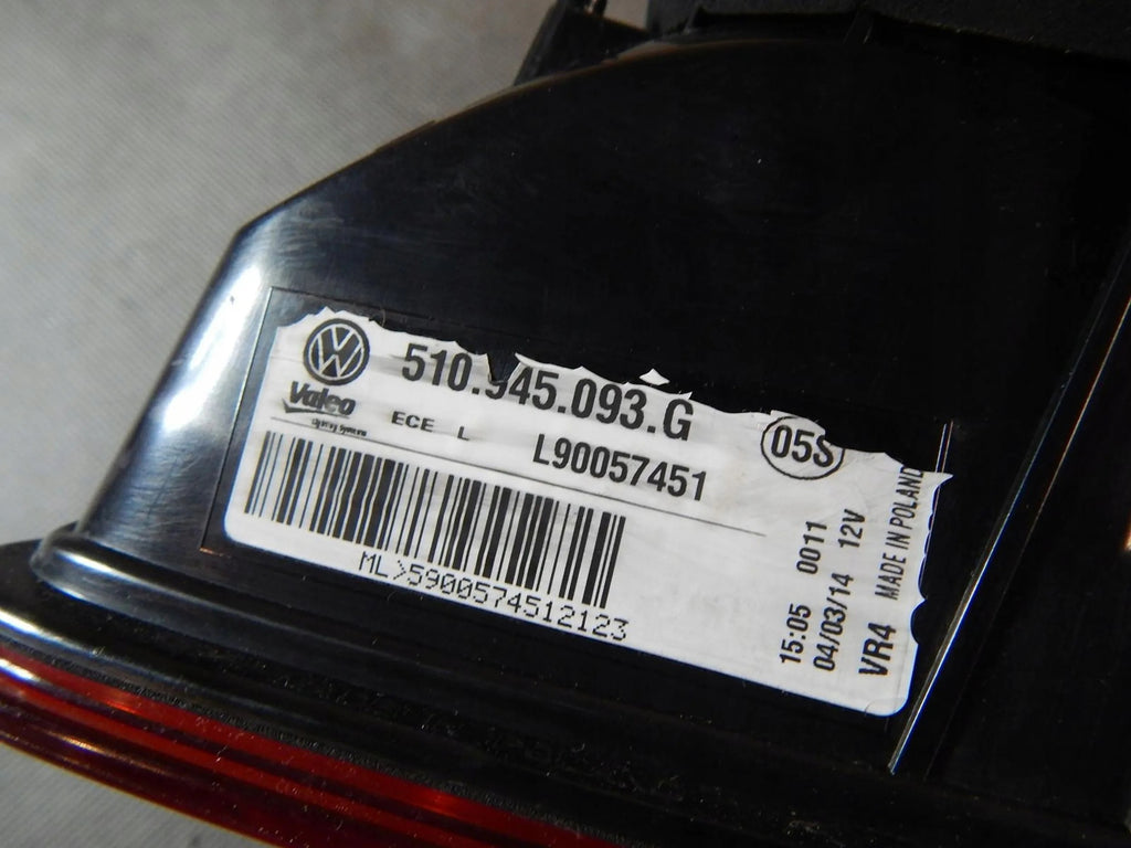 VW GOLF SPORTSVAN LAMP LEFT REAR 510945093G