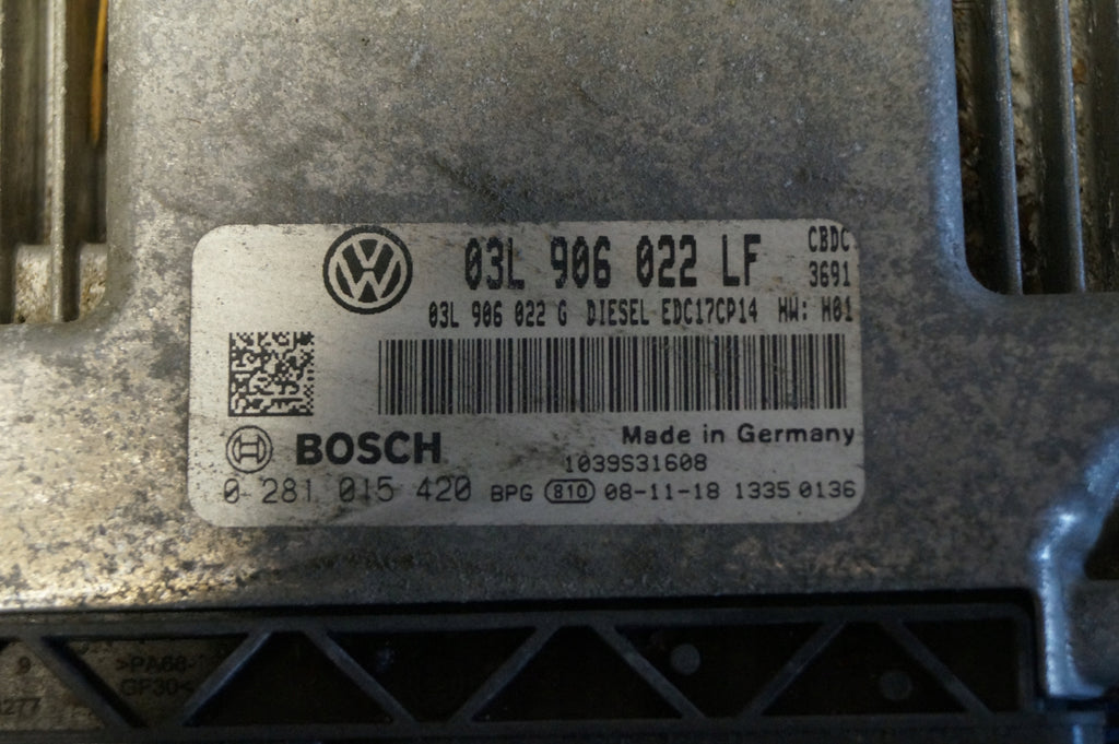 VW GOLF VI ENGINE CONTROLLER 2.0TDI CBD 03L906022LF