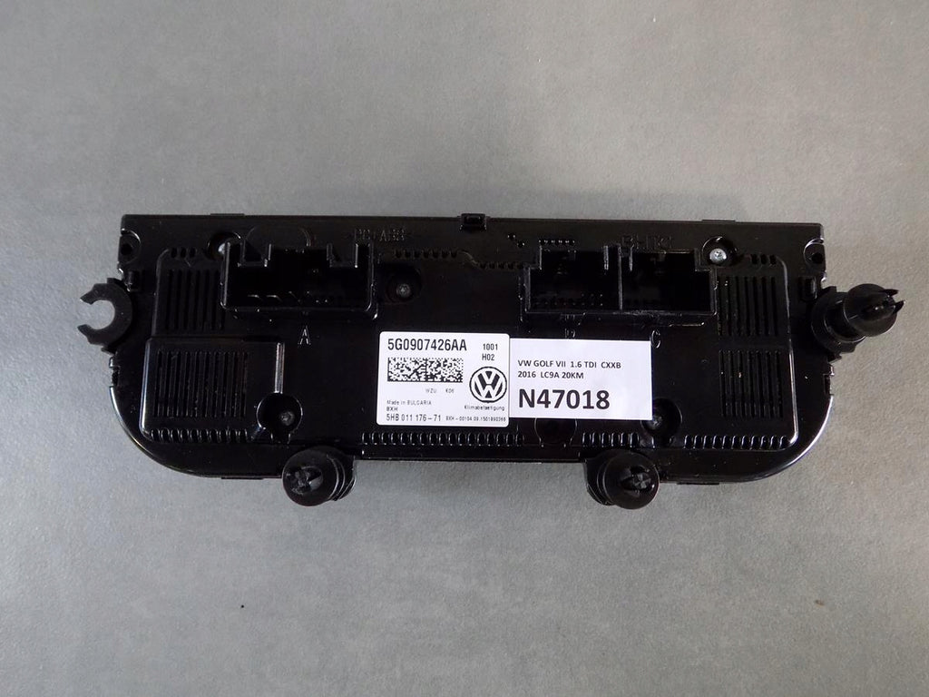 VW GOLF VII AIR CONDITIONING PANEL 5G0907426AA