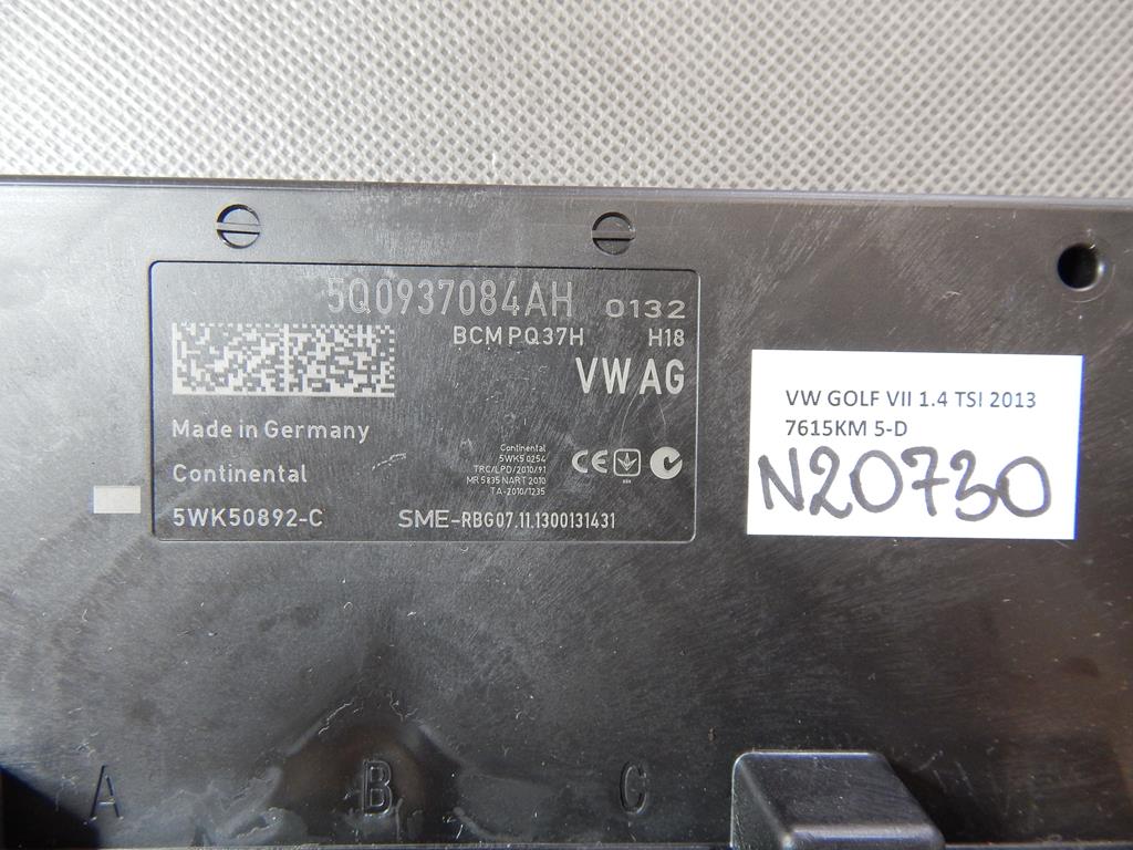 VW GOLF VII DRIVER MODULE BORDNETZ 5Q0937084AH