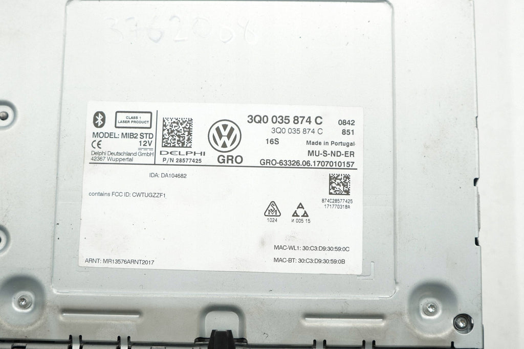 VW GOLF VII LIFT 17R CARD NAVIGATION READER SD 3Q0035874C