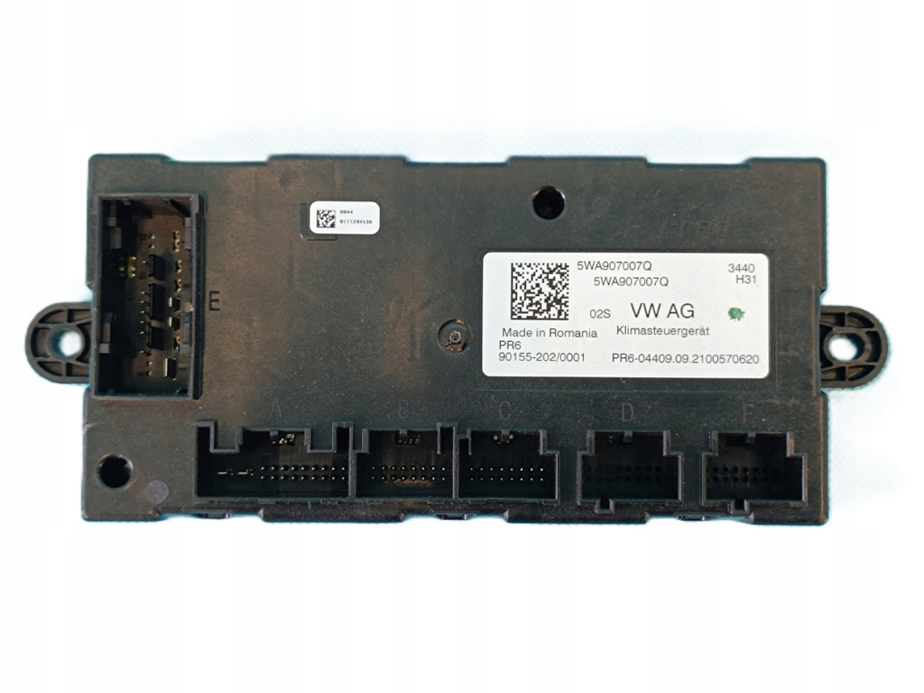 VW GOLF VIII 8 VARIANT 2.0TDI 2022R MODULE AIR CONDITIONING CONTROLLER 5WA907007Q