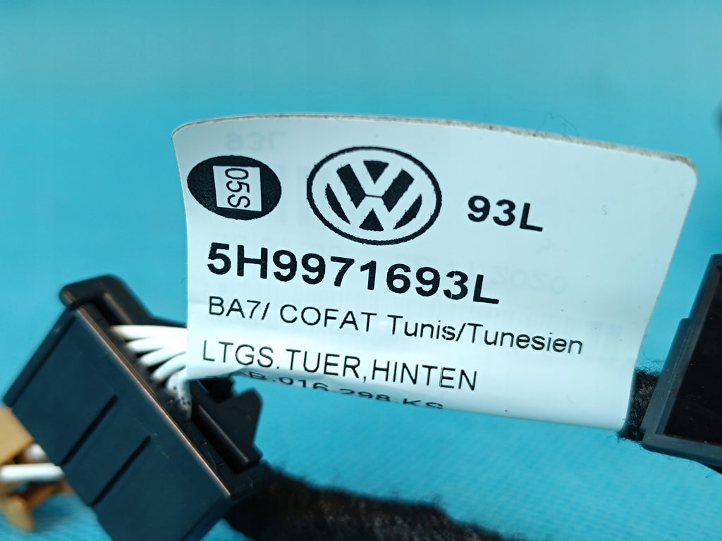 VW GOLF VIII VARIANT 1.5 e-TSI 110KW 2021R DOOR HARNESS LEFT REAR 5H9971693L