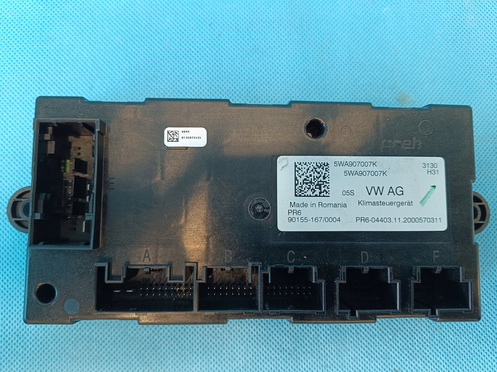 VW GOLF VIII VARIANT 1.5e-TSI 2021R MODULE AIR CONDITIONING CONTROLLER 5WA907007K