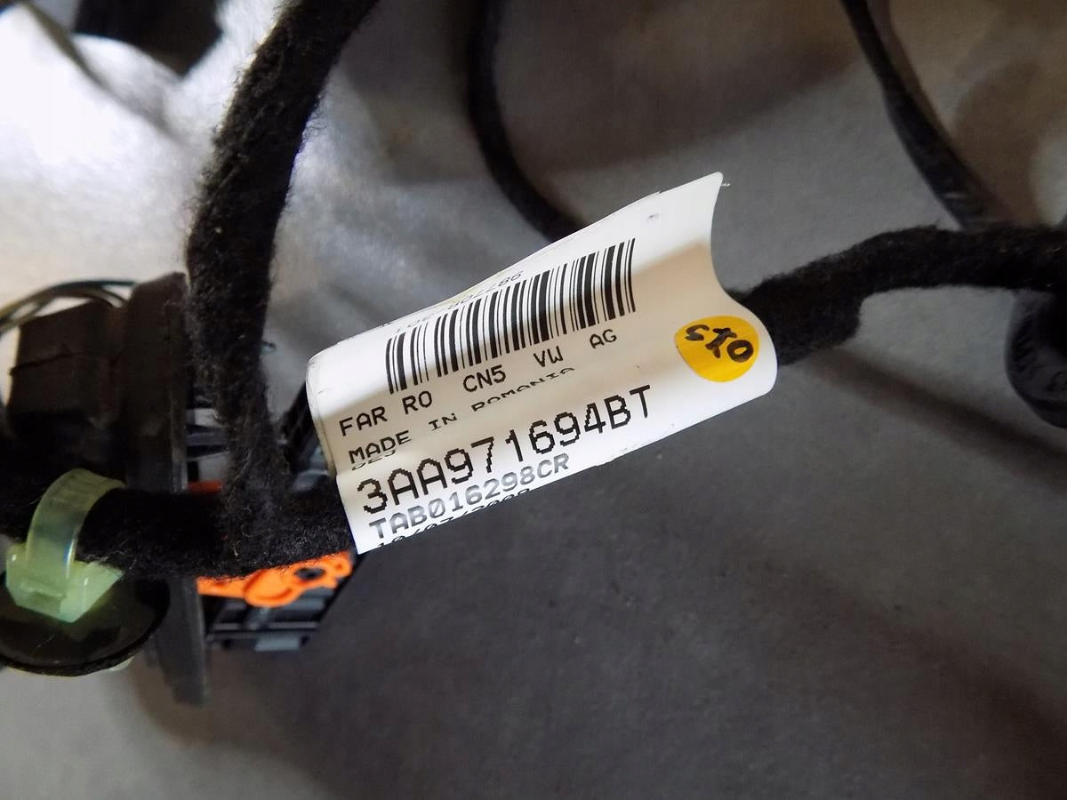 VW PASSAT B7 DOOR HARNESS RIGHT REAR 3AA971694BT