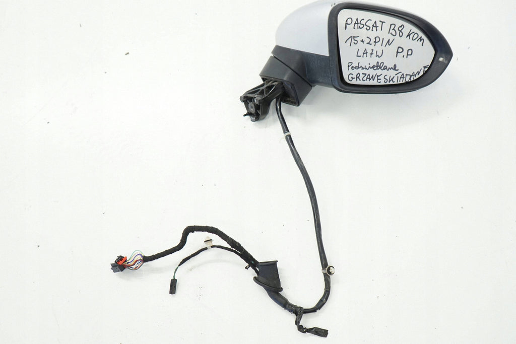 VW PASSAT B8 15R MIRROR RIGHT 15+2PIN 17PIN LA7W ENGLISH