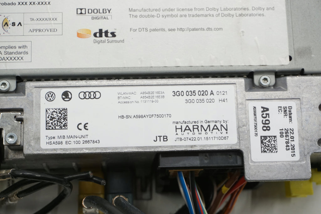 VW PASSAT B8 CARD NAVIGATION READER SD 3G0035020A