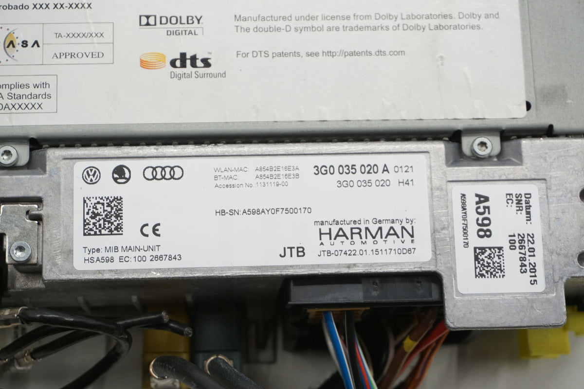 VW PASSAT B8 CARD NAVIGATION READER SD 3G0035020A