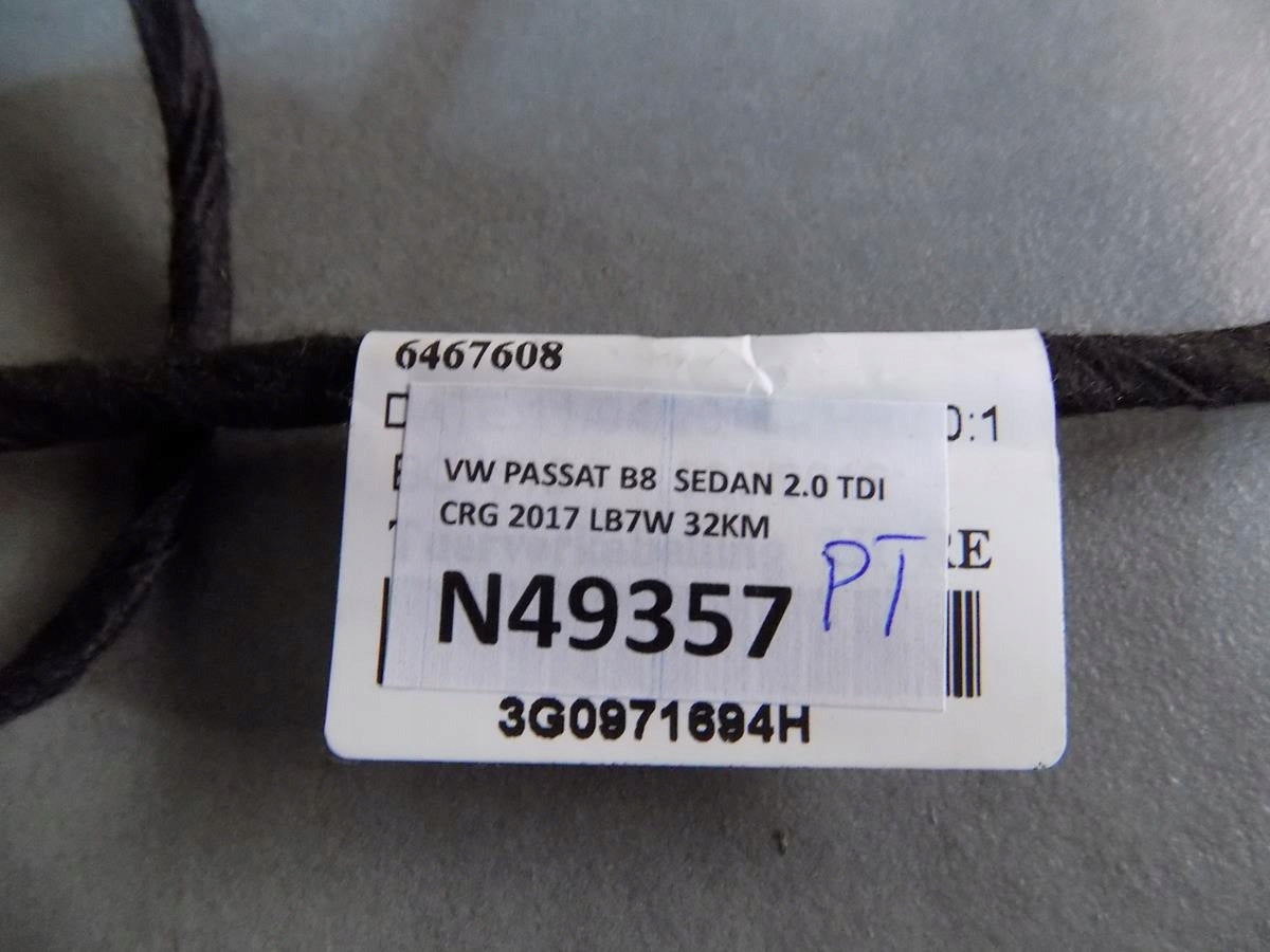 VW PASSAT B8 DOOR HARNESS RIGHT REAR 3G0971694H