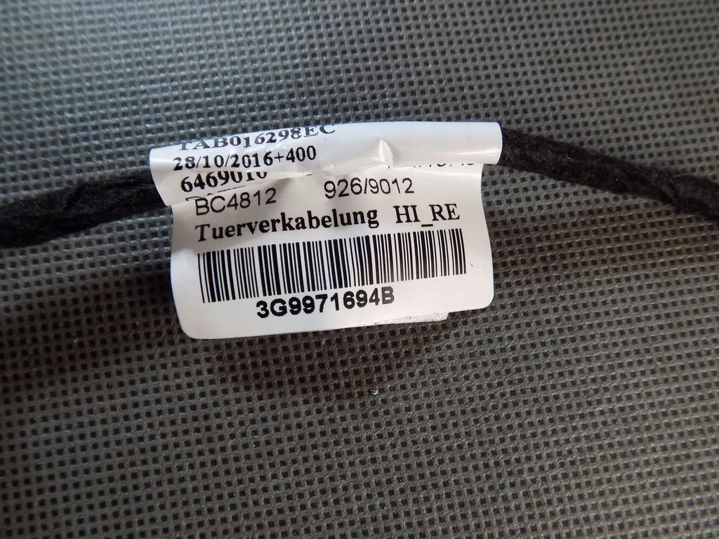 VW PASSAT B8 DOOR HARNESS RIGHT REAR 3G9971694B