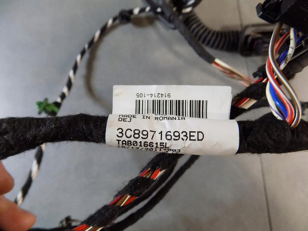 VW PASSAT CC DOOR HARNESS LEFT REAR 3C8971693ED