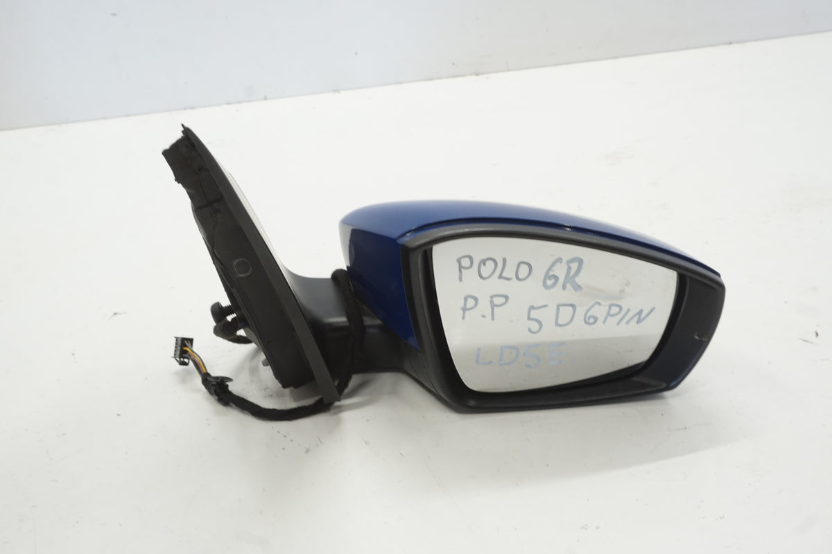 VW POLO 6R 5D 10R MIRROR RIGHT 6PIN LD5E ANGLIK UK