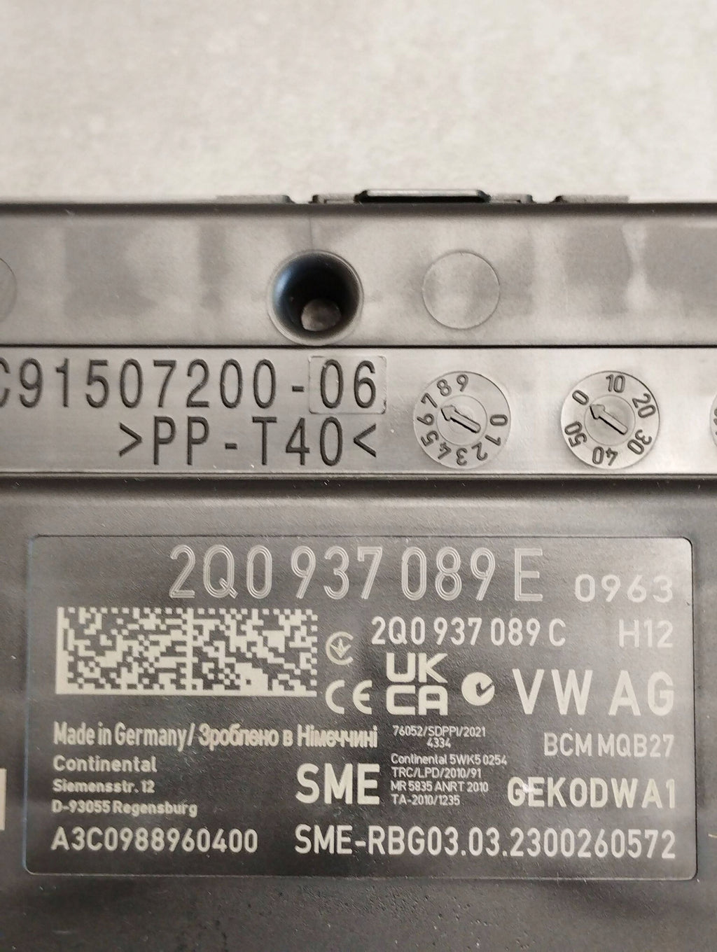 VW Polo VI 2G COMFORT MODULE 2Q0937089E
