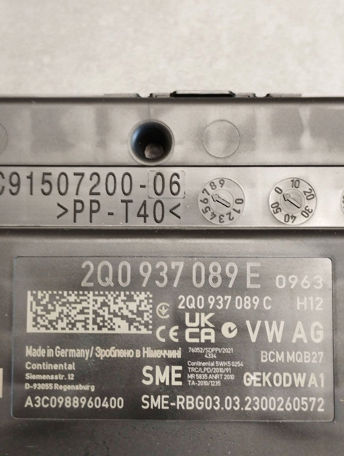 VW Polo VI 2G COMFORT MODULE 2Q0937089E
