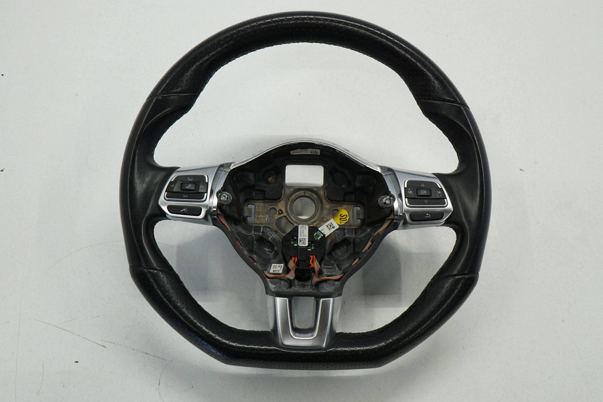 VW SCIROCCO 13R STEERING WHEEL LEATHER BLACK MULTI 5K0998537B 1K8419091T