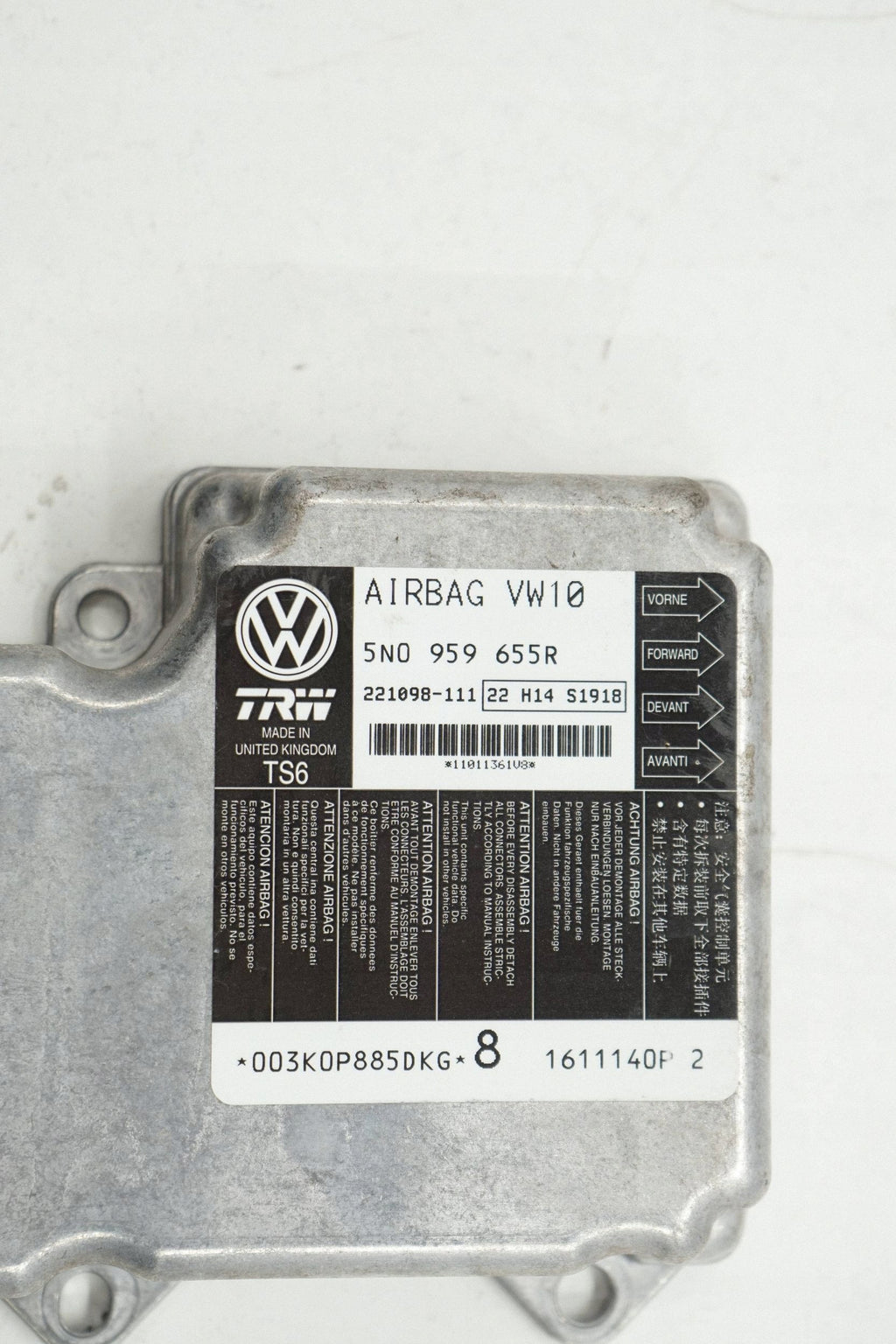 VW TIGUAN 5N 11R SENSOR MODULE AIRBAG 5N0959655R