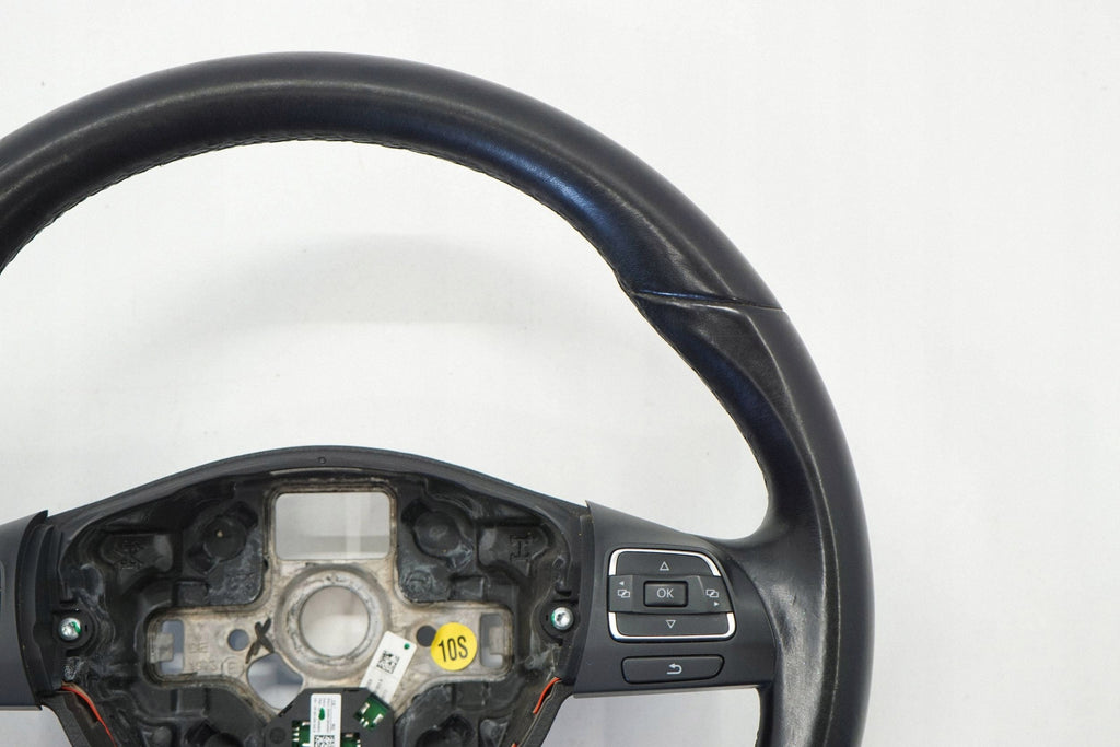 VW TIGUAN 5N 11R STEERING WHEEL LEATHER BLACK MULTI 1T0419091AC