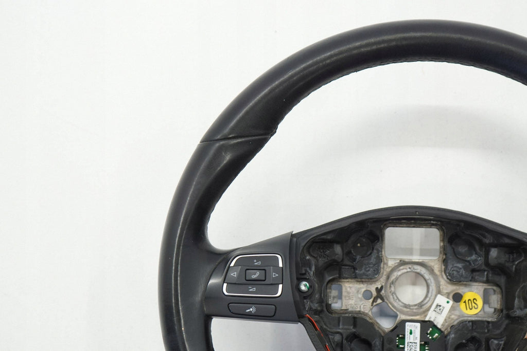 VW TIGUAN 5N 11R STEERING WHEEL LEATHER BLACK MULTI 1T0419091AC