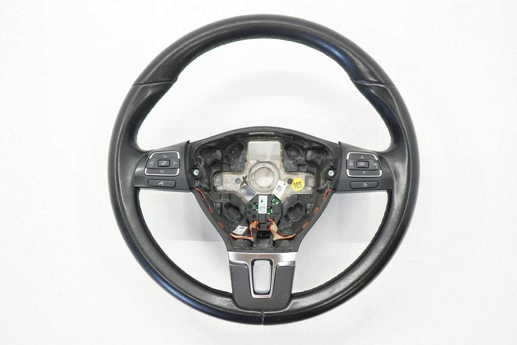 VW TIGUAN 5N 11R STEERING WHEEL LEATHER BLACK MULTI 1T0419091AC