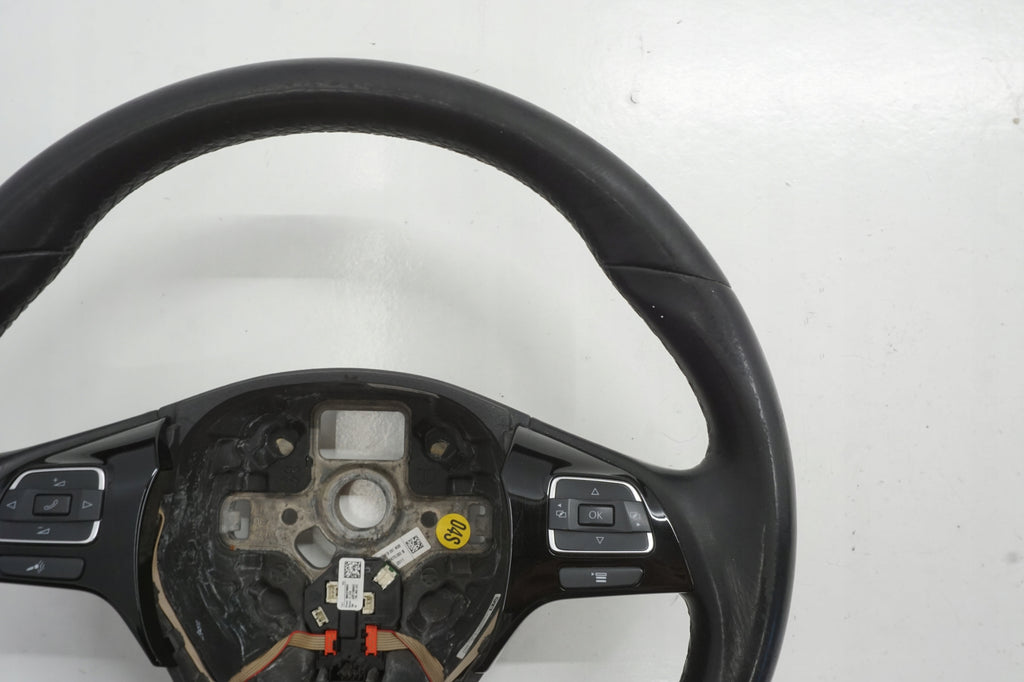 VW TOUAREG 7P 11R STEERING WHEEL LEATHER MULTIFUNCTION 7P6419091 NGB