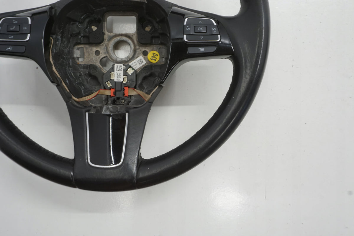 VW TOUAREG 7P 11R STEERING WHEEL LEATHER MULTIFUNCTION 7P6419091 NGB