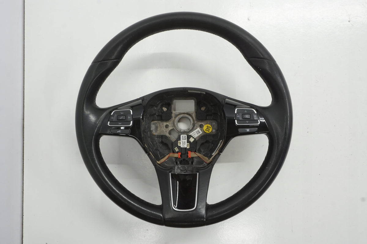 VW TOUAREG 7P 11R STEERING WHEEL LEATHER MULTIFUNCTION 7P6419091 NGB