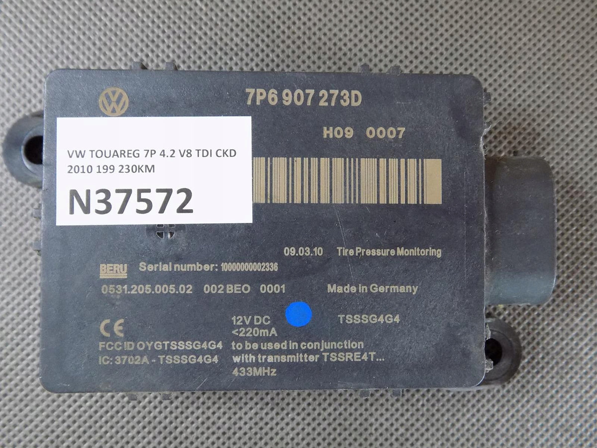 VW TOUAREG 7P TIRE PRESSURE CONTROLLER 7P6907273D