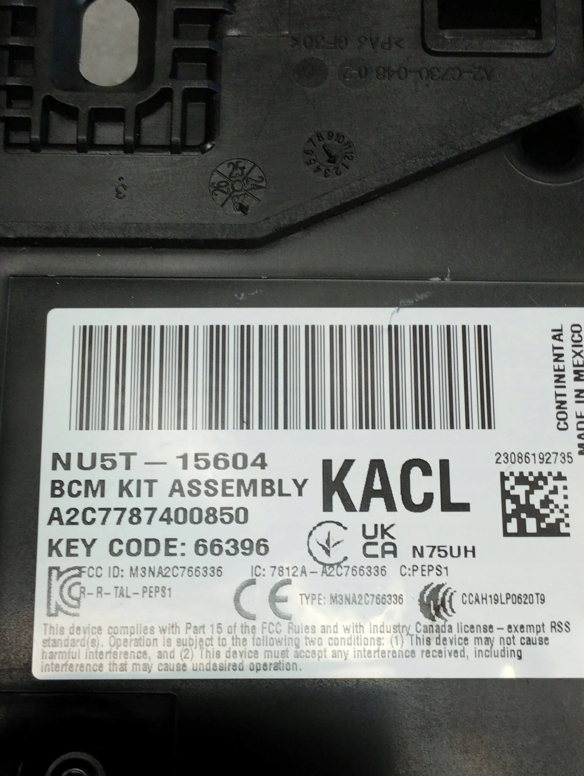 Volkswagen Amarok II 2023 MODULE BCM NU5T15604KACL