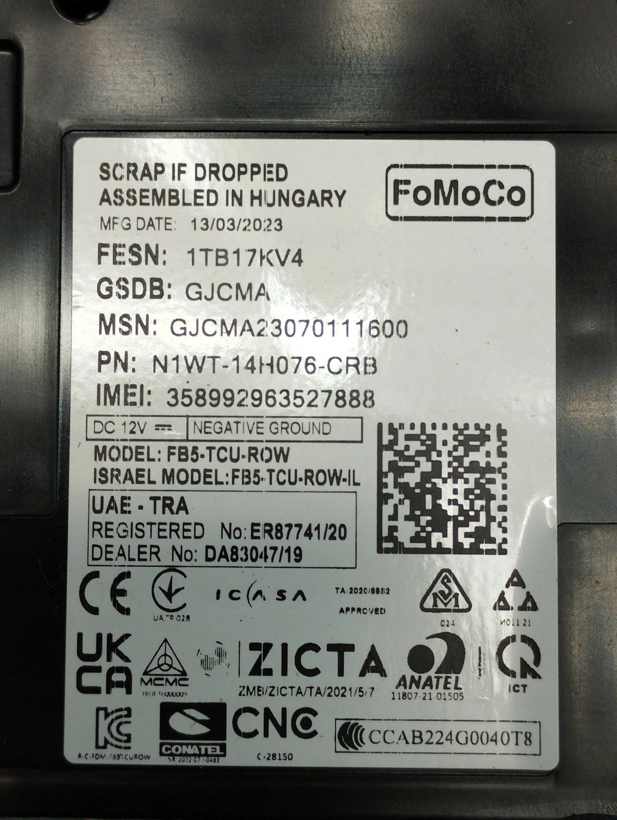 Volkswagen Amarok II CONTROLLER MODULE N1WT14H076CRB