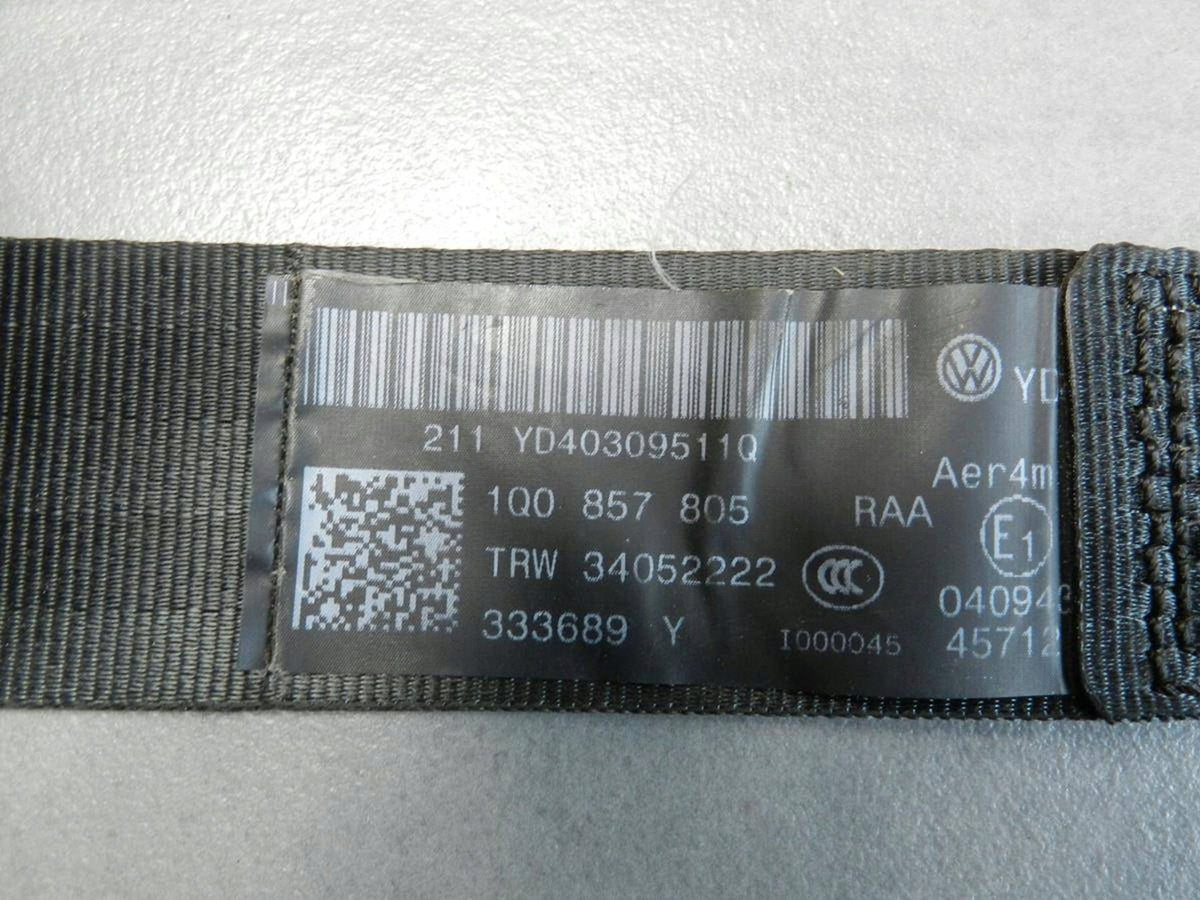 Volkswagen Eos Rear seat belt LEFT 1Q0857805 N57913