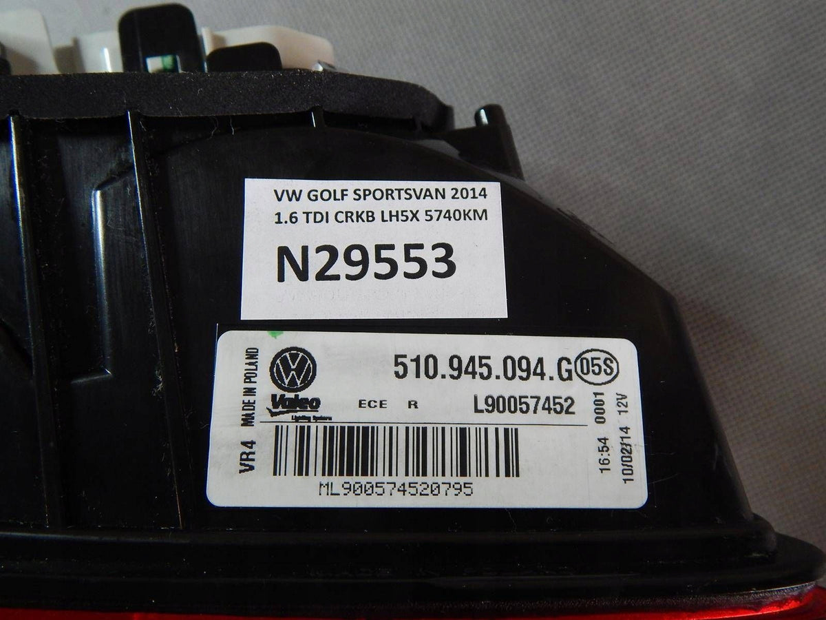 Volkswagen Golf Sportsvan Lamp right rear flap 510945094G N29553