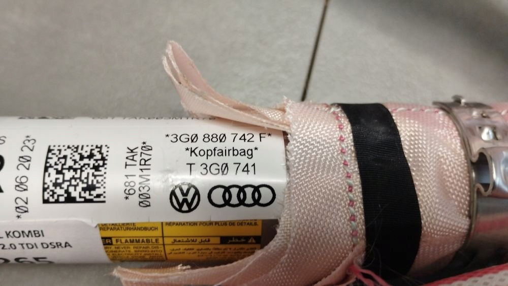 Volkswagen PASSAT B8 Air curtain right airbag 3G0880742F N56265